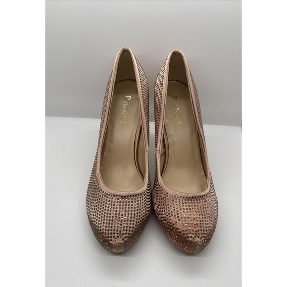 Pink Rhinestone Embellished Round Toe Stiletto Heels Pumps Size 7.5 US - Picture 4 of 15